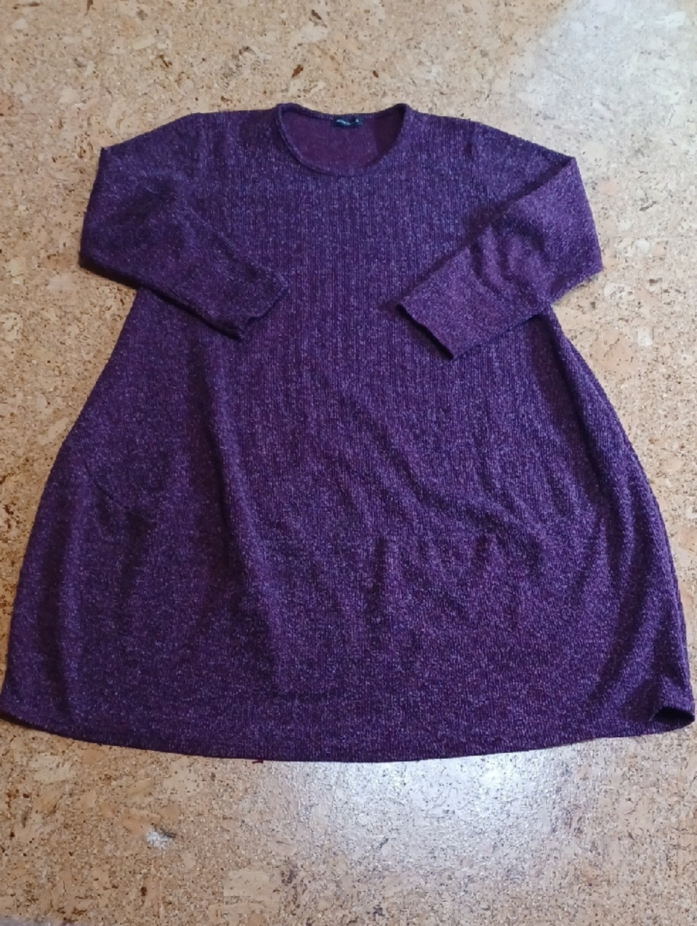 Made In Italy Purple Comfy A Line Sweater Dress Size XL